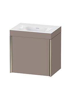 Duravit XViu Waschtisch-Unterschrank XV4631NB143C 45x33,3cm, 1 Tür, rechts, ohne Hahnloch, champagner matt, Rahmen C, basalt matt