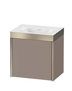 Duravit XViu Waschtisch-Unterschrank XV4631NB143P 45x33,3cm, 1 Tür, rechts, ohne Hahnloch, champagner matt, Rahmen P, basalt matt