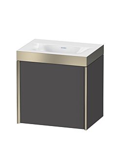 Duravit XViu vanity unit XV4631NB149P 45x33.3cm, 2000 door, right, without tap hole, matt champagne, Rahmen P, matt graphite