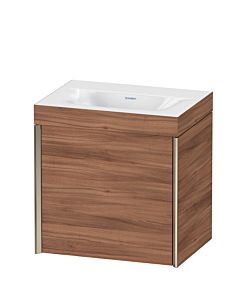 Duravit XViu vanity unit XV4631NB179C 45x33.3cm, 2000 door, right, without tap hole, matt champagne, Rahmen C, natural walnut