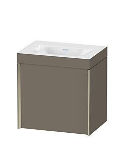 Duravit XViu vanity unit XV4631NB190C 45x33.3cm, 2000 door, right, without tap hole, matt champagne, Rahmen C, flannel gray silk matt