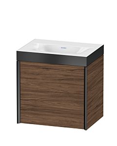 Duravit XViu meuble sous-vasque XV4631NB221P 45x33,3cm, 2000 , droite, sans trou pour robinet, noir mat, Rahmen P, noyer foncé