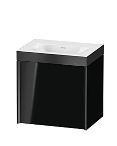 Duravit XViu Waschtisch-Unterschrank XV4631NB240P 45x33,3cm, 1 Tür, rechts, ohne Hahnloch, schwarz matt, Rahmen P, schwarz hochglanz