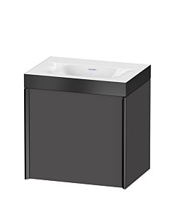 Duravit XViu Waschtisch-Unterschrank XV4631NB249P 45x33,3cm, 1 Tür, rechts, ohne Hahnloch, schwarz matt, Rahmen P, graphit matt