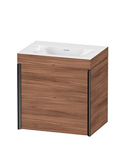Duravit XViu vanity unit XV4631NB279C 45x33.3cm, 2000 door, right, without tap hole, matt black, Rahmen C, natural walnut