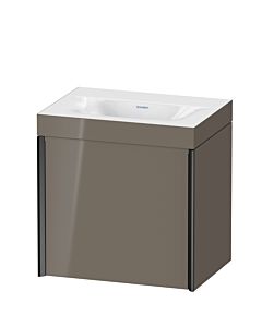 Duravit Meuble sous-vasque XViu XV4631NB289C 45x33,3cm, 2000 , droite, sans trou pour robinet, noir mat, Rahmen C, gris flanelle brillant