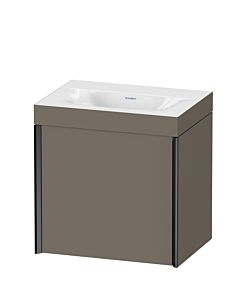 Duravit XViu vanity unit XV4631NB290C 45x33.3cm, 2000 door, right, without tap hole, black matt, Rahmen C, flannel gray silk matt