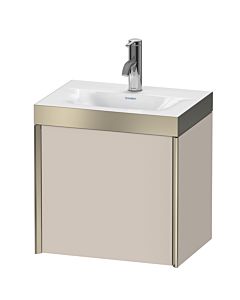 Duravit XViu vanity unit XV4631OB191P 45x33.3cm, 2000 door, right, 2000 tap hole, matt champagne, Rahmen P, matt taupe