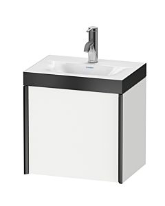 Duravit XViu Waschtisch-Unterschrank XV4631OB218P 45x33,3cm, 1 Tür, rechts, 1 Hahnloch, schwarz matt, Rahmen P, weiß matt