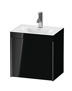 Duravit XViu Waschtisch-Unterschrank XV4631OB240C 45x33,3cm, 1 Tür, rechts, 1 Hahnloch, schwarz matt, Rahmen C, schwarz hochglanz