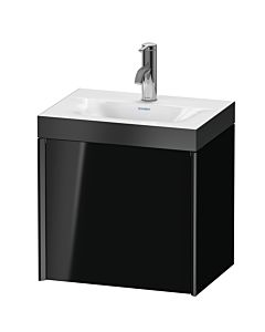 Duravit XViu vanity unit XV4631OB240P 45x33.3cm, 2000 door, right, 2000 tap hole, black matt, Rahmen P, black high gloss