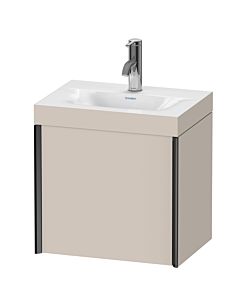 Duravit XViu Waschtisch-Unterschrank XV4631OB291C 45x33,3cm, 1 Tür, rechts, 1 Hahnloch, schwarz matt, Rahmen C, taupe matt