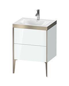 Duravit XViu meuble XV4709OB185P 60x48cm, 2 2000 - out, match3 trou de coulée, champagne mat, Rahmen P, blanc haute brillance