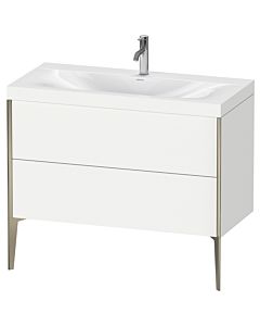 Duravit XViu Waschtisch-Unterschrank XV4711OB118C 100x48cm, 2 Auszüge, 1 Hahnloch, champagner matt, Rahmen C, weiß matt