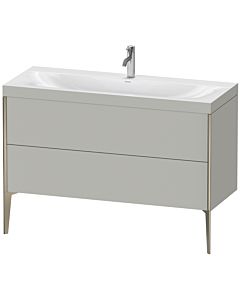 Duravit XViu meuble sous-vasque XV4712OB107C 120x48cm, 2 tiroirs, 2000 , champagne mat, Rahmen C, gris béton mat