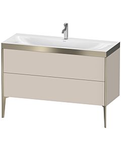Duravit XViu meuble sous-vasque XV4712OB191P 120x48cm, 2 tiroirs, 2000 , champagne mat, Rahmen P, taupe mat