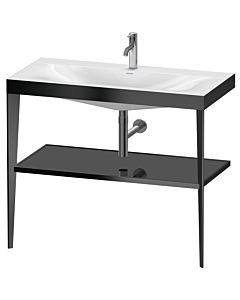 Duravit Meuble lavabo combiné XViu XV4716OB240 100 x 48 cm, 2000 , noir brillant, avec console en métal, noir mat