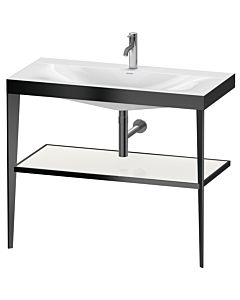 Duravit Meuble lavabo combiné XViu XV4716OB285 100 x 48 cm, trou pour robinet 2000 blanc brillant, avec console en métal, noir mat