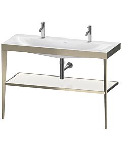 Duravit Meuble lavabo combiné XViu XV4718OB185 120 x 48 cm, avec blanc métal, champagne mat, match1 haute brillance