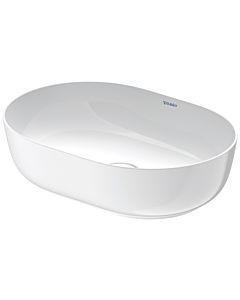 Duravit Luv vasque à poser 03795000001 50x35cm, au sol, sans trop-plein, sans rangée de trous pour robinetterie, blanc WonderGliss