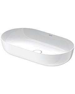 Duravit Luv Aufsatz-Waschtisch 0379700000 70x40cm, geschliffen, ohne Überlauf, ohne Hahnlochbank, weiß