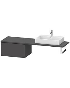 Duravit L-Cube meuble bas LC585404949 72 x 54,7 cm, graphite mat, pour console, 2000 coulissant