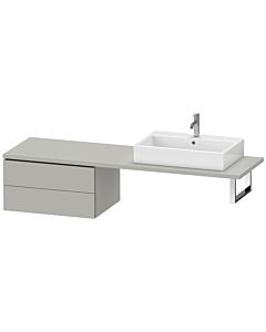 Duravit L-Cube meuble bas LC585900707 72 x 54,7 cm, gris béton mat, pour console, 2 tiroirs