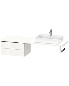 Duravit L-Cube meuble bas LC585902222 72 x 54,7 cm, blanc brillant, pour console, 2 tiroirs