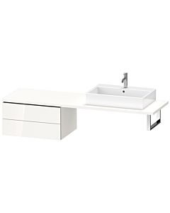 Duravit L-Cube Unterschrank LC585908585 72 x 54,7 cm, weiß hochglanz, für Konsole, 2 Schubkästen