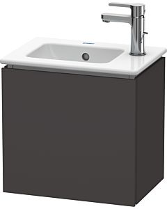 L-Cube Duravit vasque LC6272R8080 42x29,4x40cm, suspendu, porte à droite, graphite super mat