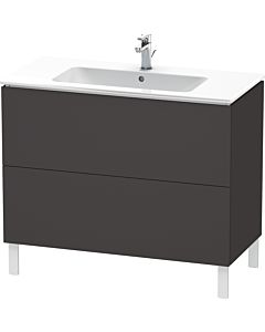 Duravit L-Cube vanity unit LC662708080 102 x 48, 2000 cm, graphite super matt, 2 pull-outs, standing
