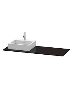 Duravit Console XSquare XS060GL4040 140x55cm, avec 1 découpe, gauche, noir brillant