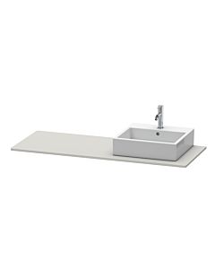 Duravit XSquare console XS060GR0707 140x55cm, with 2000 cut-out, right, concrete gray matt
