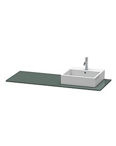Duravit XSquare Konsole XS060GR3838 140x55cm, mit 1 Ausschnitt, rechts, Dolomiti Grey hochglanz
