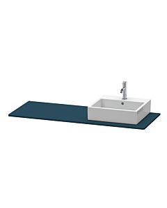 Duravit XSquare Konsole XS060GR9898 140x55cm, mit 1 Ausschnitt, rechts, Nachtblau seidenmatt