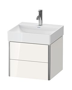 Duravit XSquare Meuble sous lavabo XS416008585 48,4x39,7x46cm, 2 tiroirs, blanc très brillant