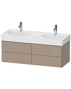 Duravit XSquare Meuble sous lavabo XS416407575 118,4x39,7x46cm, 4 tiroirs, Leinen
