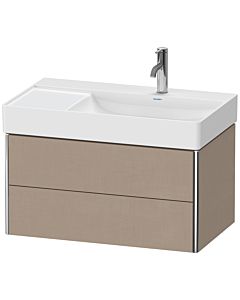 Duravit XSquare Meuble sous lavabo XS416907575 78,4x39,7x46cm, 2 tiroirs, Leinen