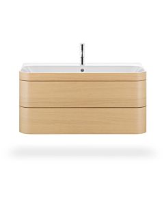 Duravit Happy D.2 Plus Möbelwaschtisch-Unterschrank HP4638O7171 97,5 x 49 cm, 1 Hahnloch, mediterrane Eiche, 2 Schubkästen