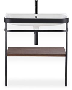 Duravit Happy D.2 Plus Möbelwaschtisch-Kombination HP4737O6969 77,5 x 49 cm, 1 Hahnloch, nussbaum gebürstet, mit Metallkonsole