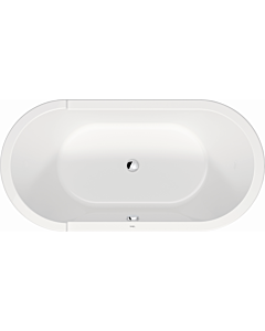 Duravit Starck Oval-Badewanne 700409000000000 160 x 80 x 46 cm, freistehend, mit 2 Rückenschrägen, Acrylverkleidung, weiß