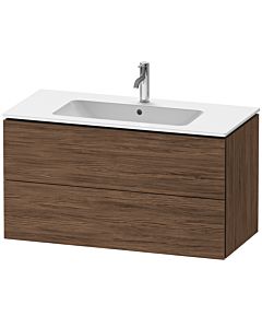 Duravit L-Cube Waschtisch-Unterschrank LC624202121 102 x 48,1 cm, nussbaum dunkel, 2 Schubkästen, wandhängend