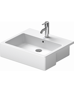 Duravit Halbeinbauwaschtisch Vero 55 x 47 cm, weiss, 1 Hahnloch