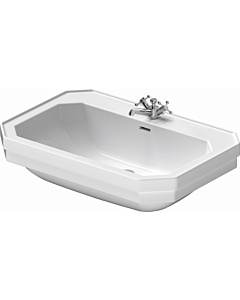 Duravit Serie 1930 Waschtisch 04388000001 mit Überlauf, 1 Hahnloch , weiss WonderGliss