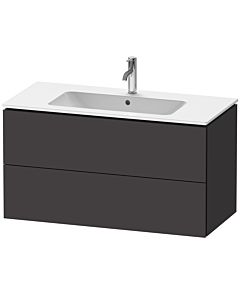 L-Cube Duravit vasque LC624208080 102 x 48, 2000 cm, graphite super mat, 2 tiroirs, suspendu
