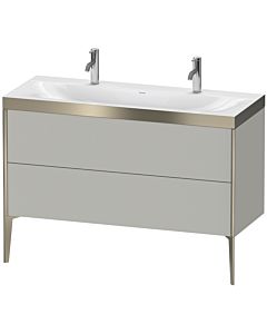 Duravit XViu Waschtisch-Unterschrank XV4713OB135C 120x48cm, 2 Auszüge, ohne Hahnloch, champagner matt, Rahmen C, Eiche terra