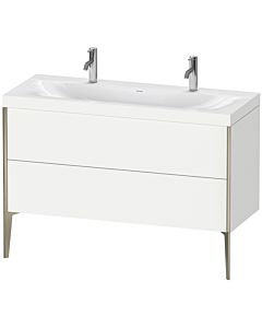 Duravit XViu Waschtisch-Unterschrank XV4713OB118C 120x48cm, 2 Auszüge, ohne Hahnloch, champagner matt, Rahmen C, weiß matt