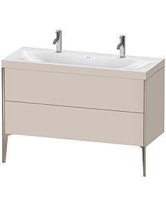 Duravit Meuble sous-vasque XViu XV4713OB191C 120x48cm, 2 coulissants, sans trou pour robinet, champagne mat, Rahmen C, taupe mat