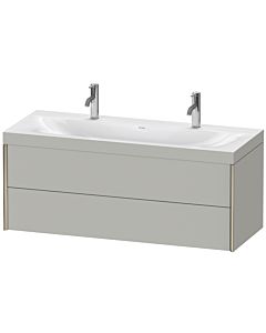 Duravit XViu vanity unit XV4618OB107C 120x48cm, 2 drawers, matt champagne, Rahmen C, matt concrete gray