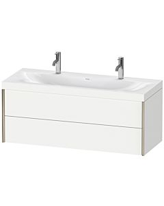Duravit XViu Waschtisch-Unterschrank XV4618OB118C 120x48cm, 2 Schubkästen, champagner matt, Rahmen C, weiß matt
